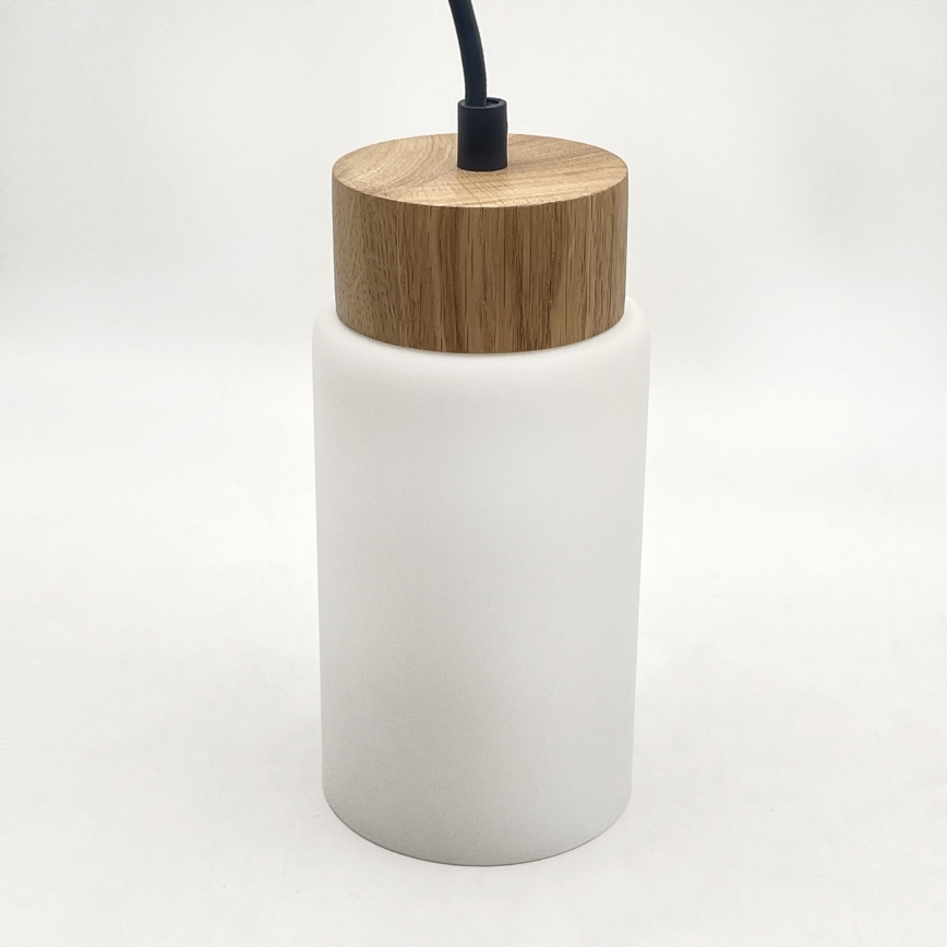 Lampadario a cavo MARKUS 5xE27/15W/230V nero/rovere