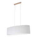 Lampadario a cavo MERCEDES 2xE27/40W/230V bianco/rovere