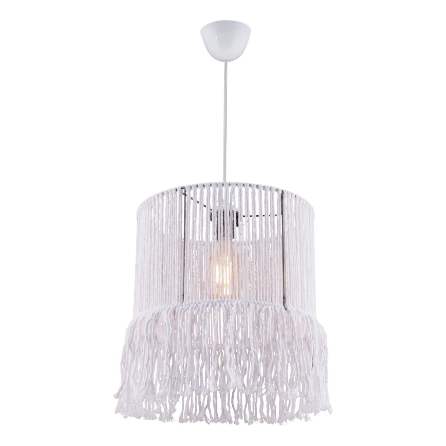 Lampadario a cavo NESS MACRAME 1xE27/40W/230V bianco