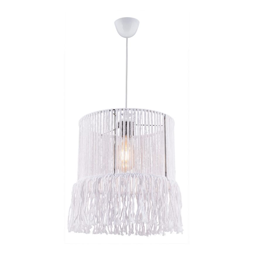 Lampadario a cavo NESS MACRAME 1xE27/40W/230V bianco