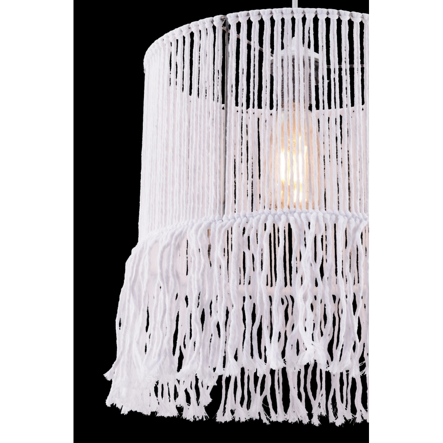 Lampadario a cavo NESS MACRAME 1xE27/40W/230V bianco