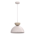 Lampadario a cavo NEVIS 1xE27/15W/230V diam. 29 cm crema