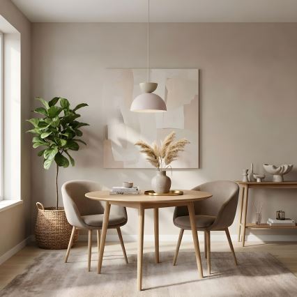 Lampadario a cavo NEVIS 1xE27/15W/230V diam. 29 cm crema