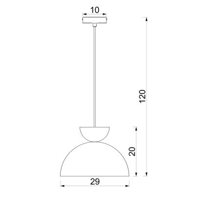 Lampadario a cavo NEVIS 1xE27/15W/230V diam. 29 cm crema
