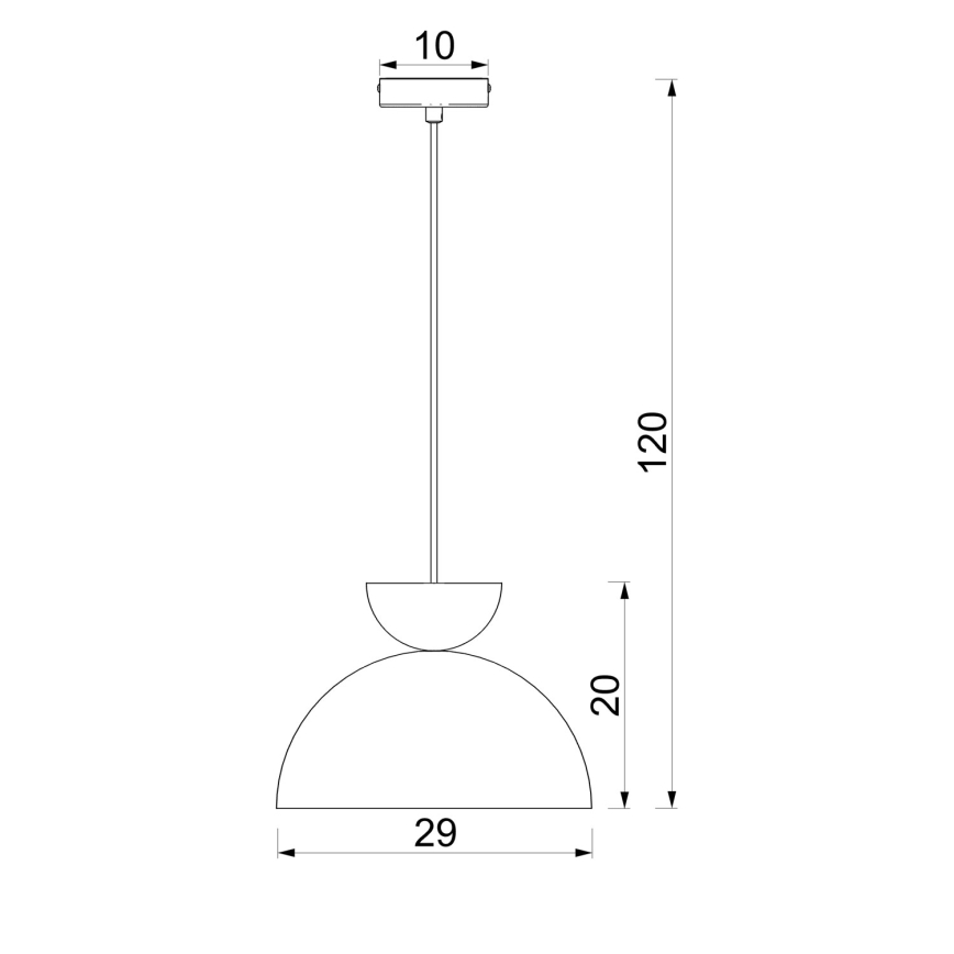 Lampadario a cavo NEVIS 1xE27/15W/230V diam. 29 cm crema