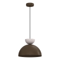 Lampadario a cavo NEVIS 1xE27/15W/230V Ø 29 cm marrone