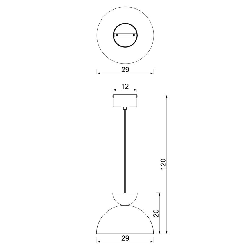 Lampadario a cavo NEVIS 1xE27/15W/230V Ø 29 cm marrone