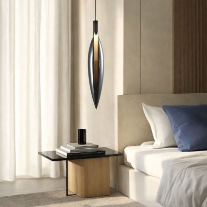 Lampadario a cavo NORDIC 1xG9/5W/230V nero cromato