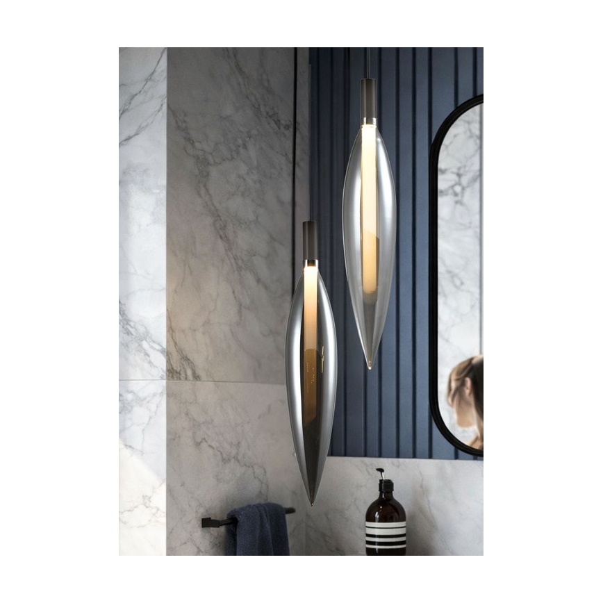 Lampadario a cavo NORDIC 1xG9/5W/230V nero cromato