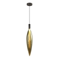 Lampadario a cavo NORDIC 1xG9/5W/230V nero/oro
