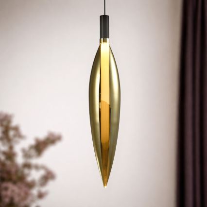 Lampadario a cavo NORDIC 1xG9/5W/230V nero/oro