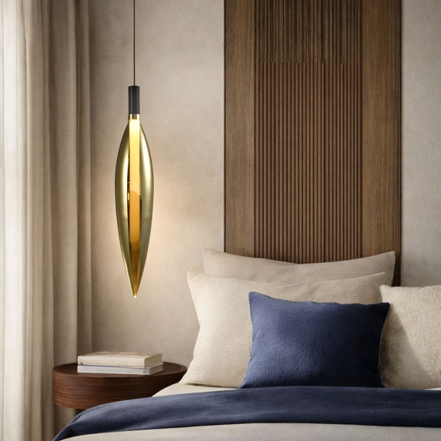Lampadario a cavo NORDIC 1xG9/5W/230V nero/oro