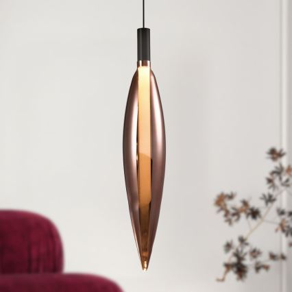 Lampadario a cavo NORDIC 1xG9/5W/230V nero/rame
