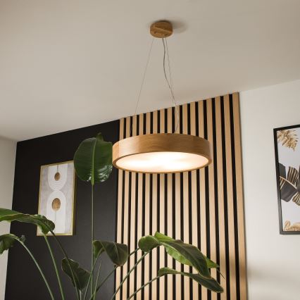 Lampadario a cavo OAK 3xE27/60W/230V rovere ? 47,5 cm