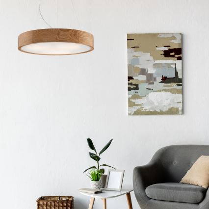 Lampadario a cavo OAK 3xE27/60W/230V rovere ? 47,5 cm