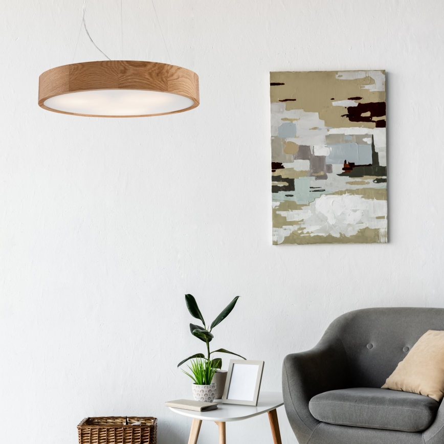 Lampadario a cavo OAK 3xE27/60W/230V rovere ? 47,5 cm