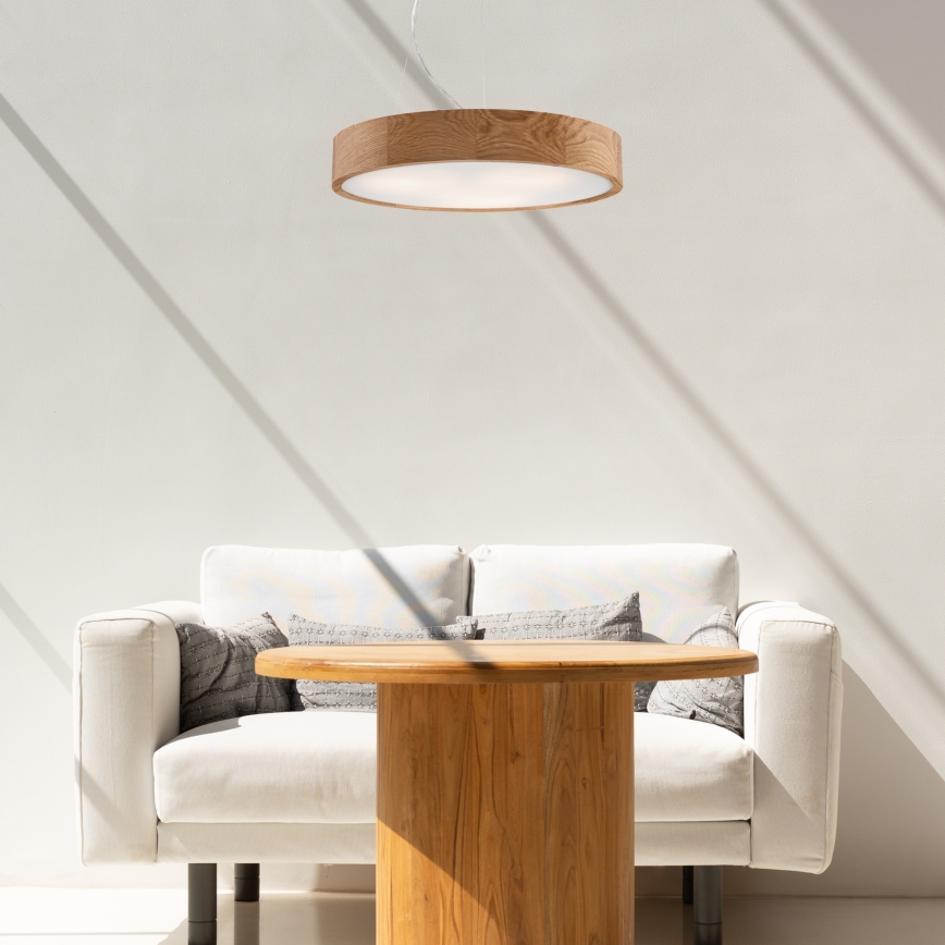 Lampadario a cavo OAK 3xE27/60W/230V rovere ? 47,5 cm