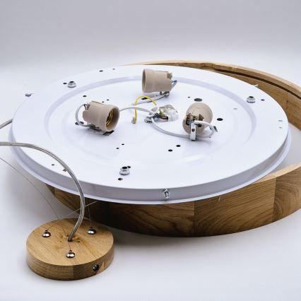 Lampadario a cavo OAK 3xE27/60W/230V rovere ? 47,5 cm