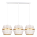 Lampadario a cavo PARIS 3xE27/60W/230V bianco/oro