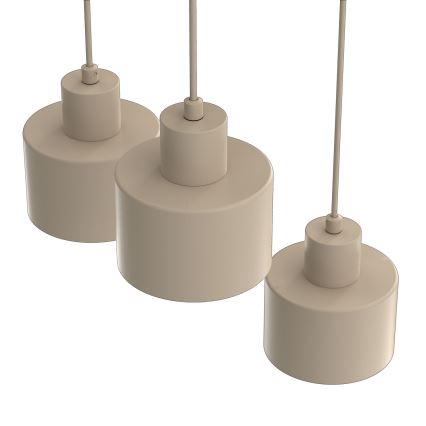 Lampadario a cavo PARKLA 3xE27/15W/230V beige