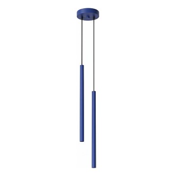Lampadario a cavo PASTELO 2xG9/8W/230V blu