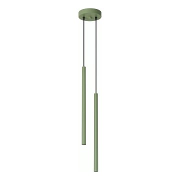 Lampadario a cavo PASTELO 2xG9/8W/230V verde