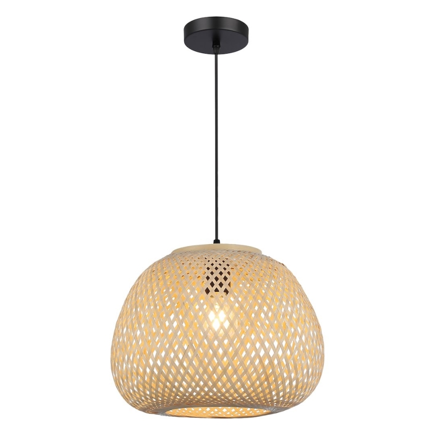 Lampadario a cavo PETRA 1xE27/15W/230V bambù