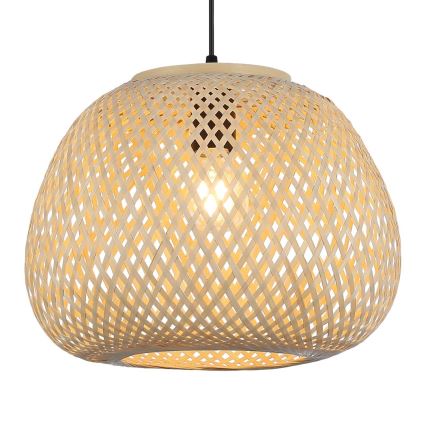 Lampadario a cavo PETRA 1xE27/15W/230V bambù