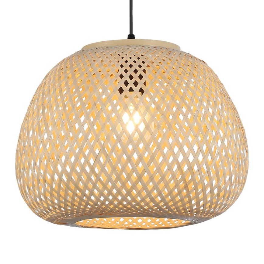 Lampadario a cavo PETRA 1xE27/15W/230V bambù