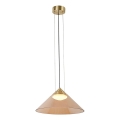 Lampadario a cavo PRESTO 1xGX53/10W/230V Ø 42 cm oro/beige fumé