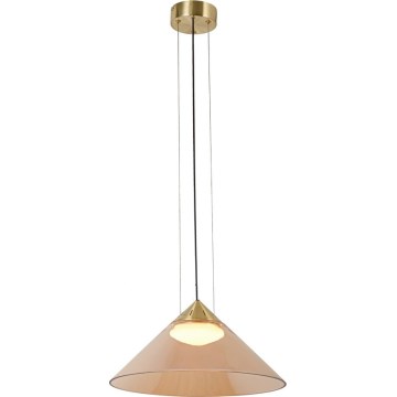 Lampadario a cavo PRESTO 1xGX53/10W/230V Ø 42 cm oro/beige fumé