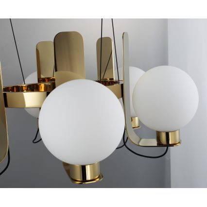 Lampadario a cavo REGGIO 6xE27/40W/230V dorato