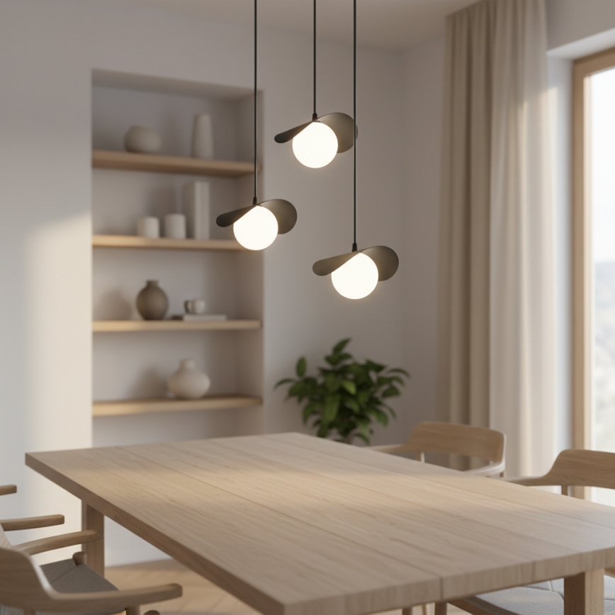 Lampadario a cavo RITUAL 3xG9/8W/230V nero