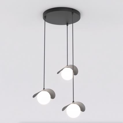 Lampadario a cavo RITUAL 3xG9/8W/230V nero