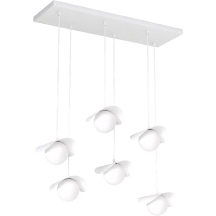 Lampadario a cavo RITUAL 6xG9/8W/230V bianco