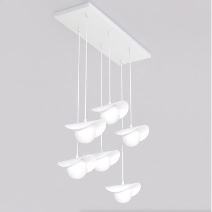 Lampadario a cavo RITUAL 6xG9/8W/230V bianco