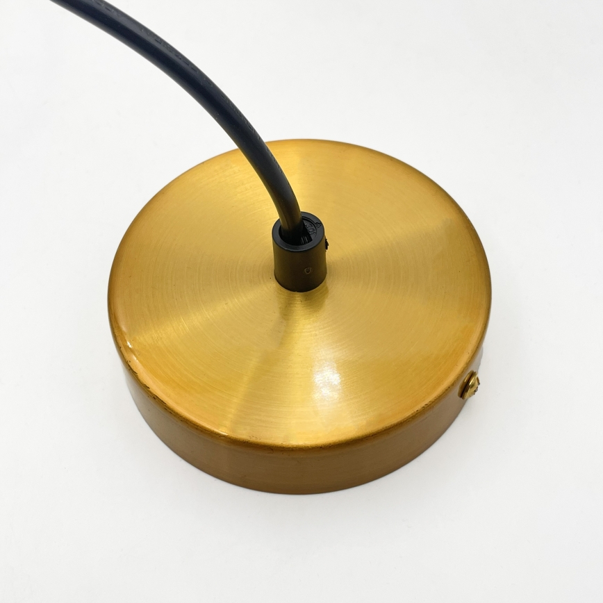 Lampadario a cavo ROCCO 1xE27/15W/230V dorato/beige fumé