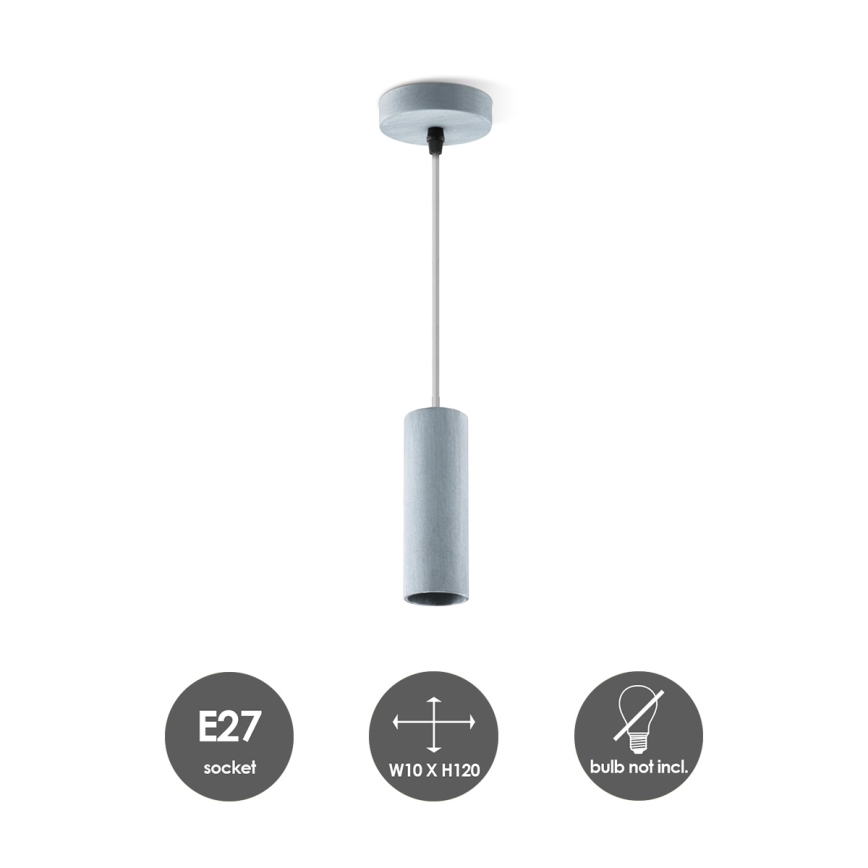 Lampadario a cavo SAGA 1xE27/40W/230V grigio