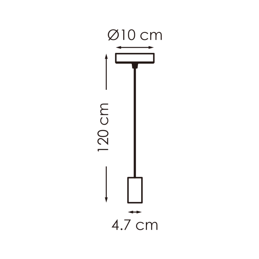 Lampadario a cavo SAGA 1xE27/40W/230V grigio