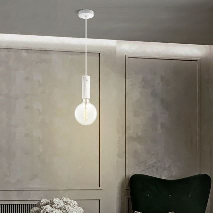 Lampadario a cavo SAGA 1xE27/40W/230V marmo