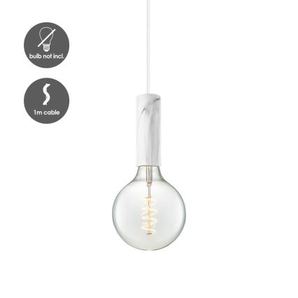 Lampadario a cavo SAGA 1xE27/40W/230V marmo
