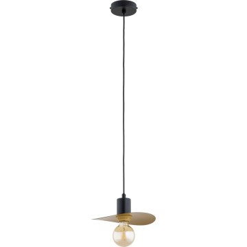 Lampadario a cavo SAVANA 1xE27/15W/230V Ø 23 cm nero/oro