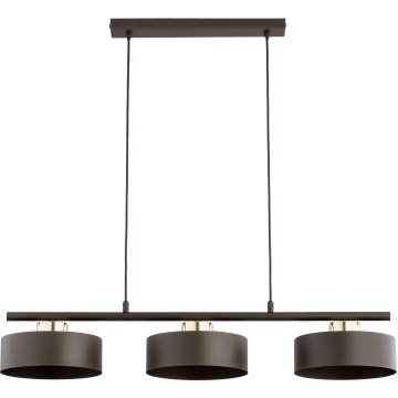 Lampadario a cavo SELIA 3xE27/15W/230V marrone