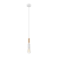 Lampadario a cavo SIMON 1xE27/60W/230V faggio