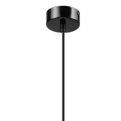 Lampadario a cavo SIMON 1xE27/60W/230V nero/rovere