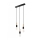 Lampadario a cavo SIMON 3xE27/60W/230V faggio