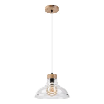 Lampadario a cavo SINGLE 1xE27/60W/230V Ø 28 cm rovere