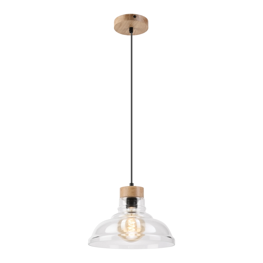 Lampadario a cavo SINGLE 1xE27/60W/230V Ø 28 cm rovere