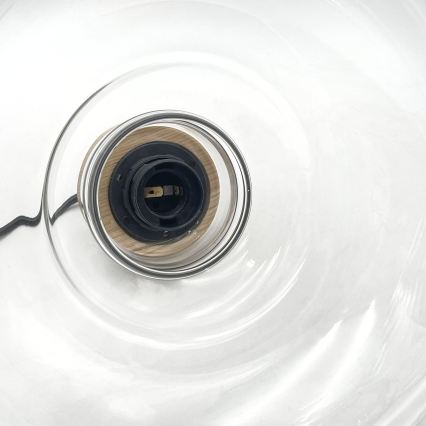 Lampadario a cavo SINGLE 1xE27/60W/230V Ø 28 cm rovere