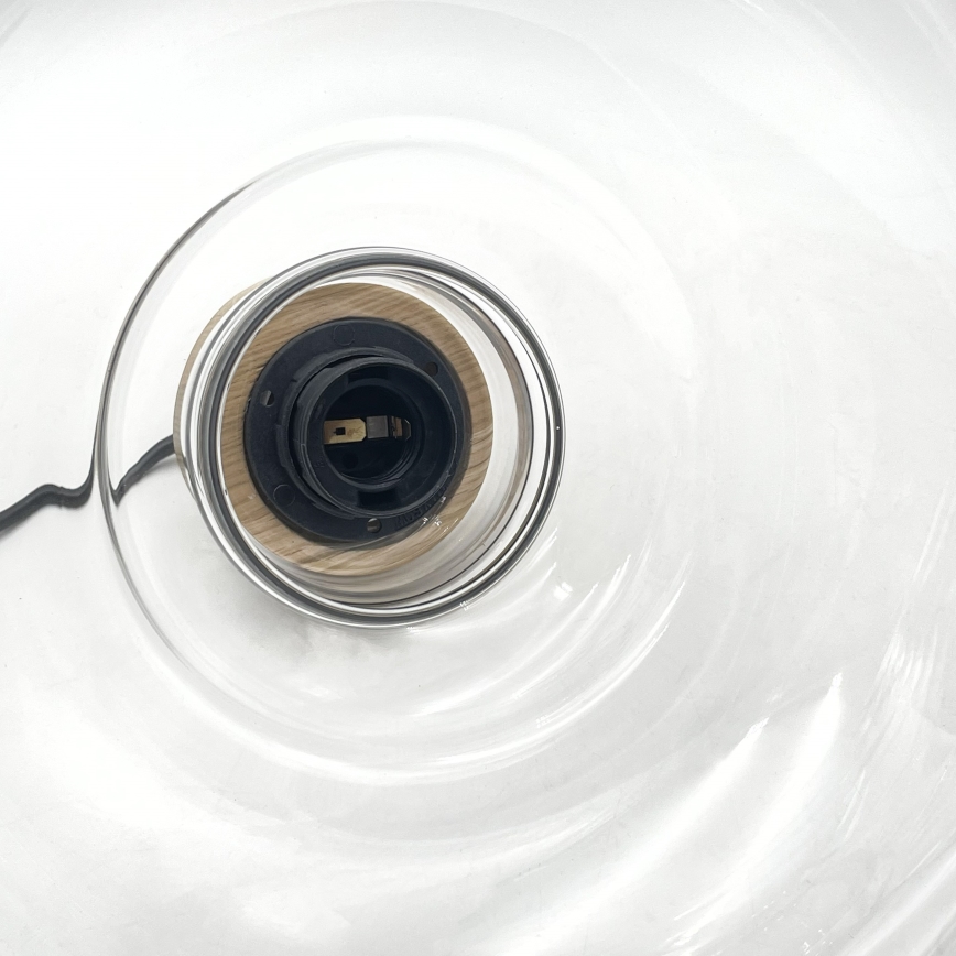 Lampadario a cavo SINGLE 1xE27/60W/230V Ø 28 cm rovere